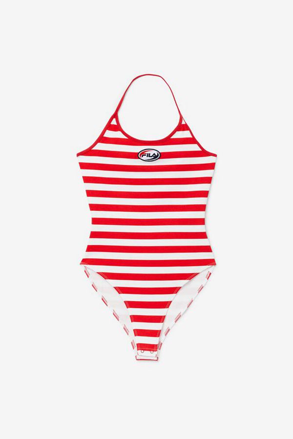 Bodysuits Fila Mulher Vermelhas/Branco/Azul Marinho - Fila Catalina Halter Outlet Portugal,AEHB-3042